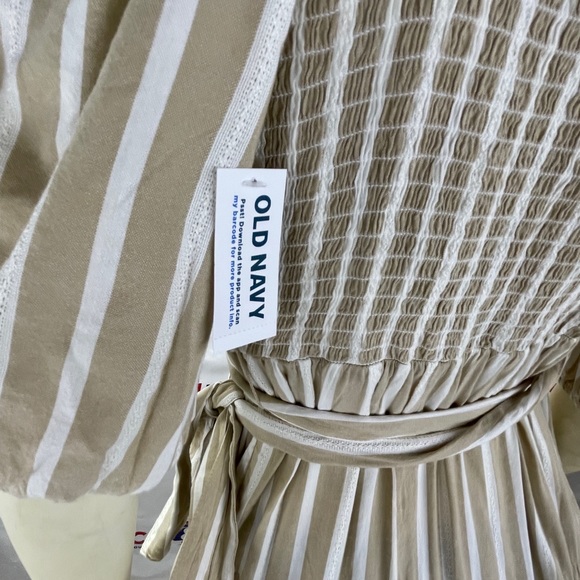 Waist defined stripe tie belt midi wrap dress by Old Navy. - Picture 12 of 12